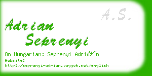 adrian seprenyi business card
